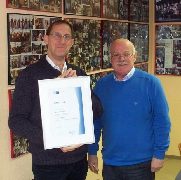 Dipl.-Ing. Dieter Häußler (rechts) mit Dr.-Ing. Gebhard Weiß