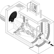 0142 Flow Measurement and Control Station with Magnetic Flowmeter for Full Pipes UFT-<em>FluidMID</em> - 