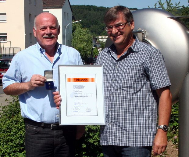 Ehrung für 25 Jahre Betriebszugehörigkeit