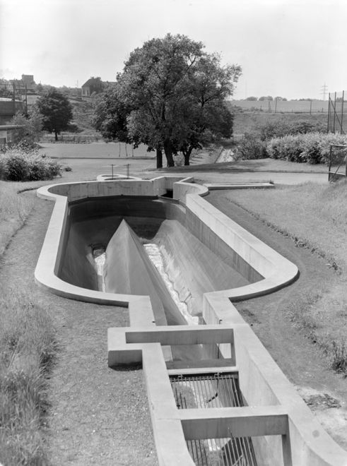 Die Notauslass-Kläranlage im Juni 1956